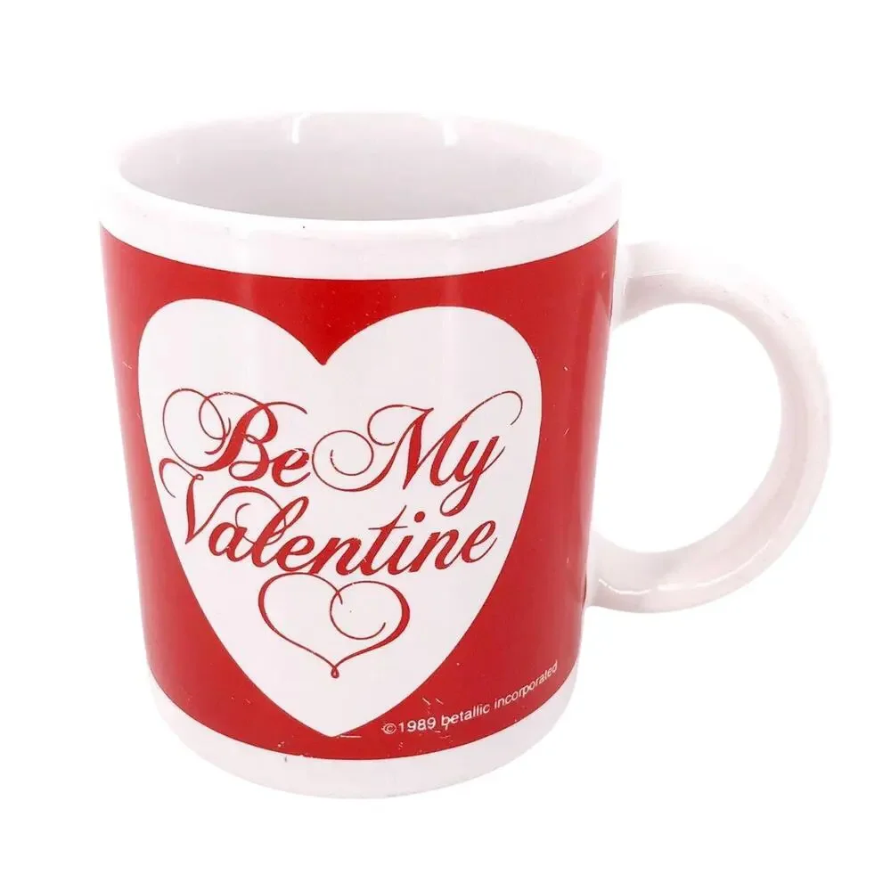 80s Be My Valentine coffee mug 1980s vintage